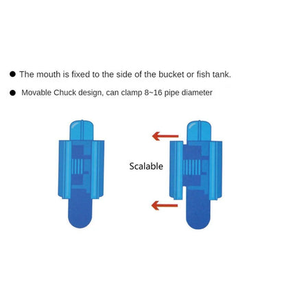 2/4/6PCS Aquarium Fish Tank Filtration Clip Water Tube Hose Clamp Holder Set - Black-2PCS.