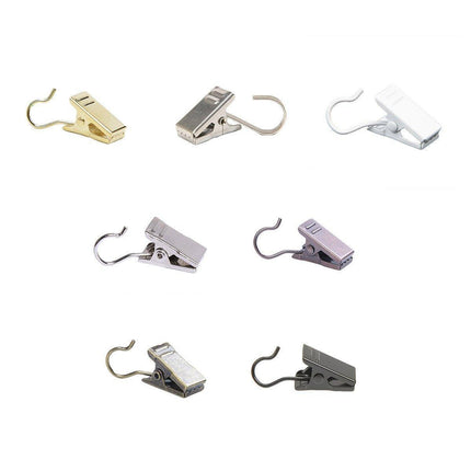 50PCS Stainless Steel Curtain Clip Hooks Strong Load-bearing Shower Accessories - Copper.