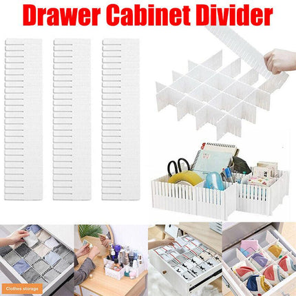 24X Adjustable Clapboard Drawer Cabinet Divider Partition Diy Storage Organiser.