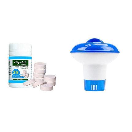 Pool Cleaning Tablets or Dispenser Floating Chlorine Hot Tub Chemical Cleaner - Only Tablets.