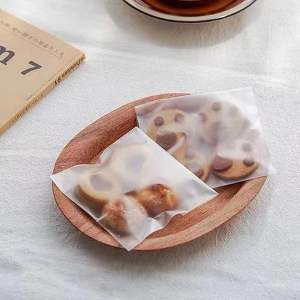 100X Translucent Plastic Candy Packaging Bags Self Adhesive Cookie Biscuit Bags - 10*13.