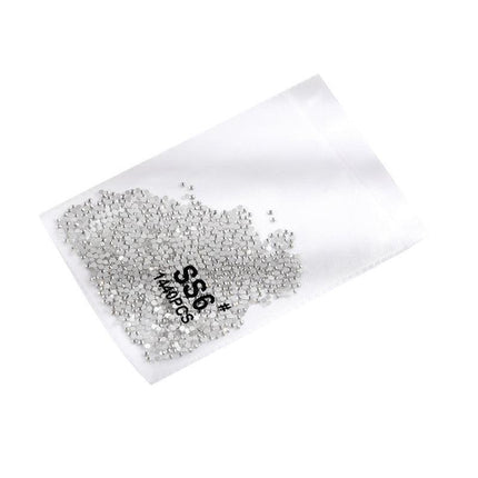 1440Pcs Glitter Rhinestones Crystal Flat Clear Bottom Glass Nail Art Nail Drill - Clear Crystal SS5.