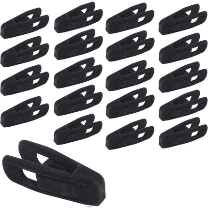 Clothes Drying Clips 20 Pack Velvet Flocking Trouser Pegs Hanger Grip Clamp Set - Beige.