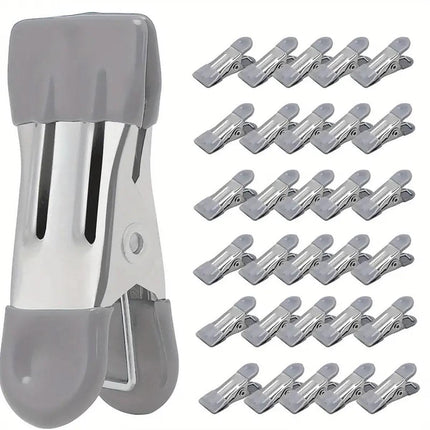30pcs Multi Functional Stainless Steel Clothes Drying Clips Windproof Clips.