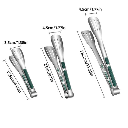 3pcs Stainless Steel Food Holders Kitchen Grill Steak Food Holder Cooking Tools.