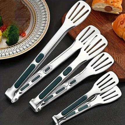 3pcs Stainless Steel Food Holders Kitchen Grill Steak Food Holder Cooking Tools.