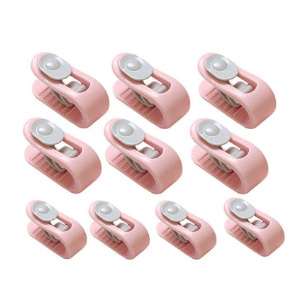 10/20pcs Quilt Retainer Cover Clips Invisible Needle-Free Thumb Buckle Bedding - Pink+Purple-20PCS.