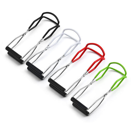 Stainless Steel Canning Jar Lifter Anti-Slip Lifting Tongs Gripper Anti-scalding - White.