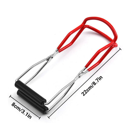 Stainless Steel Canning Jar Lifter Anti-Slip Lifting Tongs Gripper Anti-scalding - White.