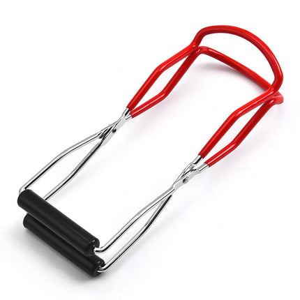 Stainless Steel Canning Jar Lifter Anti-Slip Lifting Tongs Gripper Anti-scalding - White.