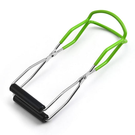 Stainless Steel Canning Jar Lifter Anti-Slip Lifting Tongs Gripper Anti-scalding - White.