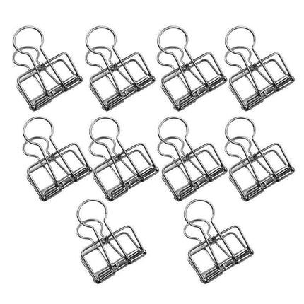 Solid Color Hollow Out Swallowtail Metal Binder Bookmark Clips Office Supplies - Black.