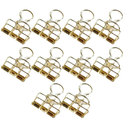 Solid Color Hollow Out Swallowtail Metal Binder Bookmark Clips Office Supplies - Black.