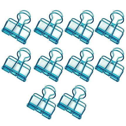 Solid Color Hollow Out Swallowtail Metal Binder Bookmark Clips Office Supplies - Silver.