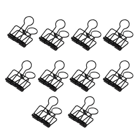 Solid Color Hollow Out Swallowtail Metal Binder Bookmark Clips Office Supplies - Silver.