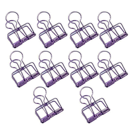 Solid Color Hollow Out Swallowtail Metal Binder Bookmark Clips Office Supplies - Silver.