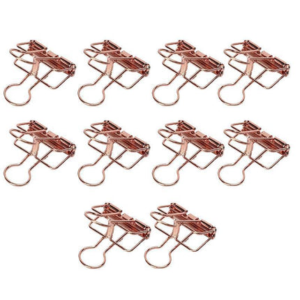Solid Color Hollow Out Swallowtail Metal Binder Bookmark Clips Office Supplies - Silver.