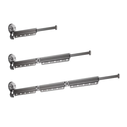 2/3/4-Bar Adjustable Foldable Retractable Clothes Drying Rack Suction Cup Hanger - Two Fold And Three Sections.