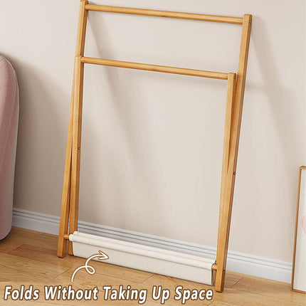 Folding Clothes Hanger Indoor Floor Bedroom Garment Rack Simple Hanging Stand.