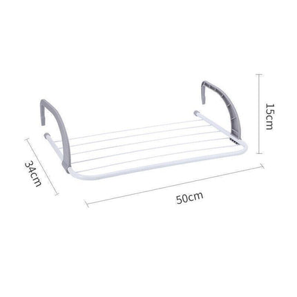6 Rails Hanging Laundry Drying Rack Over Door Clothes Airer Stand.
