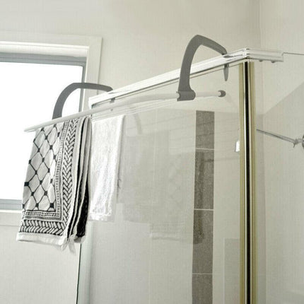 6 Rails Hanging Laundry Drying Rack Over Door Clothes Airer Stand.