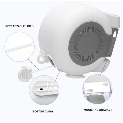 Double Clothes Line Wall Hanger Retractable Clothesline Clothes Dryer 13m Indoor.