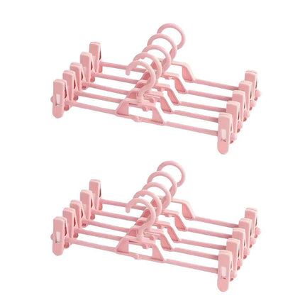 Seamless Household Retractable Pants Rack Buckle Clothes Clip Inner Hanger - Blue.