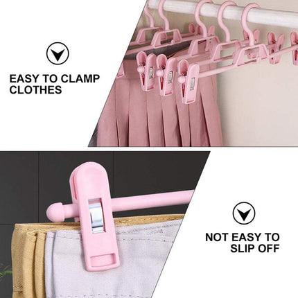 Seamless Household Retractable Pants Rack Buckle Clothes Clip Inner Hanger - Green.