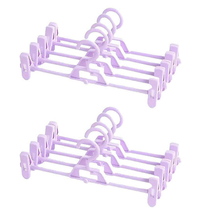 Seamless Household Retractable Pants Rack Buckle Clothes Clip Inner Hanger - Green.
