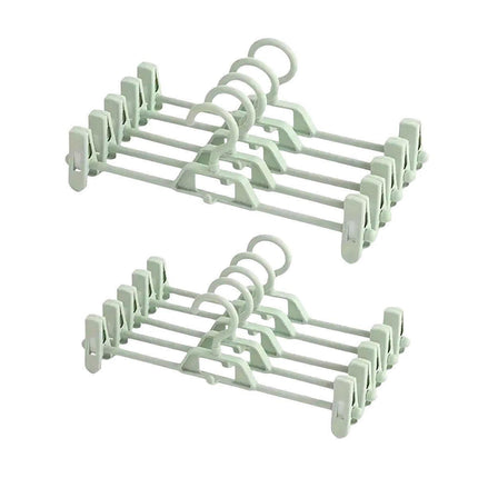 Seamless Household Retractable Pants Rack Buckle Clothes Clip Inner Hanger - Pink.