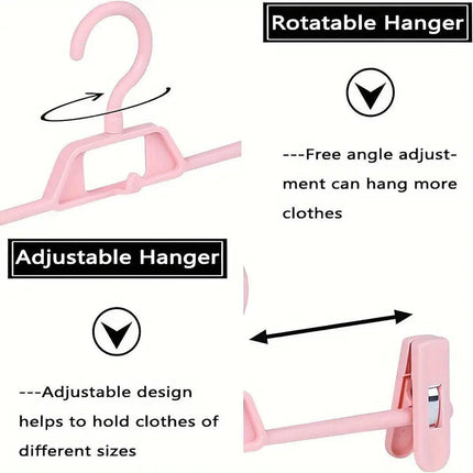 Seamless Household Retractable Pants Rack Buckle Clothes Clip Inner Hanger - Purple.