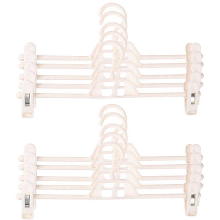 Seamless Household Retractable Pants Rack Buckle Clothes Clip Inner Hanger - White.