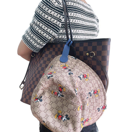 Silicone Magnetic Clothing Clip Travel Sun Hat Backpack Handbag Storage Magnet - Grey.