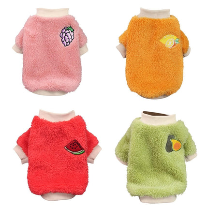 XS Puppy Pet Dog Fleece Warm Jumper Sweater Coat Small Yorkie Chihuahua Cat Clothes - Red.