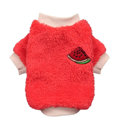 XS Puppy Pet Dog Fleece Warm Jumper Sweater Coat Small Yorkie Chihuahua Cat Clothes - Red.