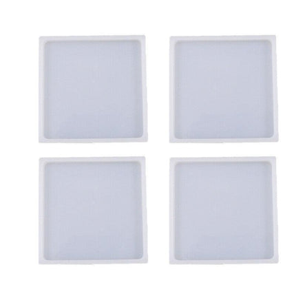 Coaster Resin Casting Mould Epoxy Mold Silicone Craft DIY Jewelry Agate Making - Large Square*4.