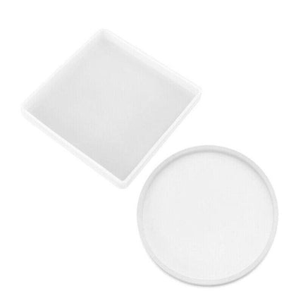 Coaster Resin Casting Mould Epoxy Mold Silicone Craft DIY Jewelry Agate Making - Large Square.