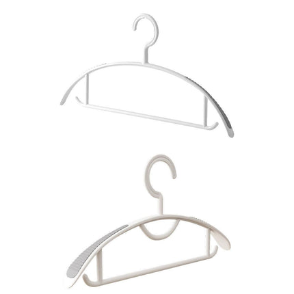 10PCS Plastic Half Round Non Slip Hangers Non Marking Drying Racks Home Use - Wide.