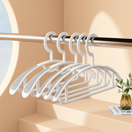 10PCS Plastic Half Round Non Slip Hangers Non Marking Drying Racks Home Use - Wide.