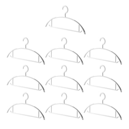 10PCS Plastic Half Round Non Slip Hangers Non Marking Drying Racks Home Use - Wide.