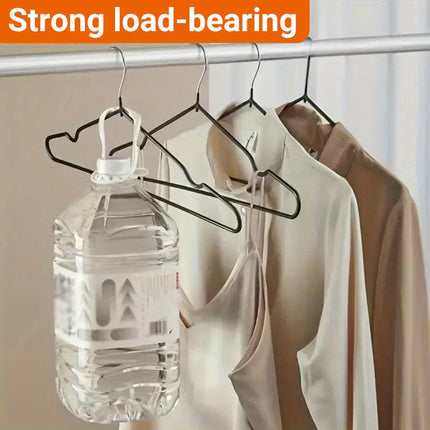 Clothes Hangers 10 Pack Anti Slip Plastic Hanger Clothes Rack Organizer - Black.