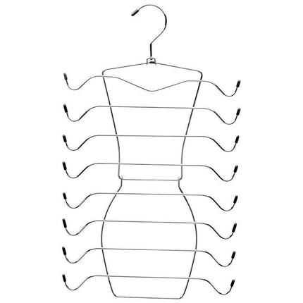 2pcs 8 Tier Metal Clothes Hanger Underwear Storage Organizer Stainless Steel.