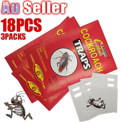 18Pcs /3 Pack Cockroach Bait Sticky Glue Cockroaches Insect Bug Pest Au.