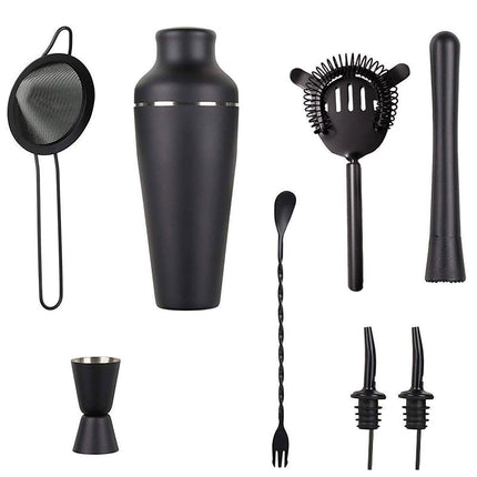 8PCS/700ML Stainless Steel Cocktail Shaker Bartender Tools Set Bar Supplies.