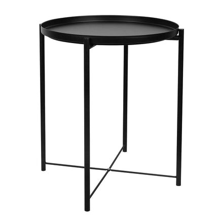 Small Coffee Table Simple Tray Mini Round Table Compact Side Table Living Room.