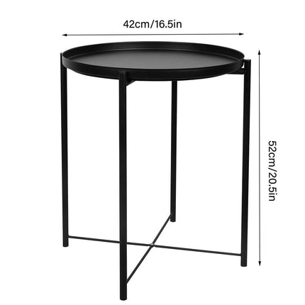 Small Coffee Table Simple Tray Mini Round Table Compact Side Table Living Room.