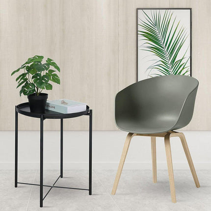 Small Coffee Table Simple Tray Mini Round Table Compact Side Table Living Room.