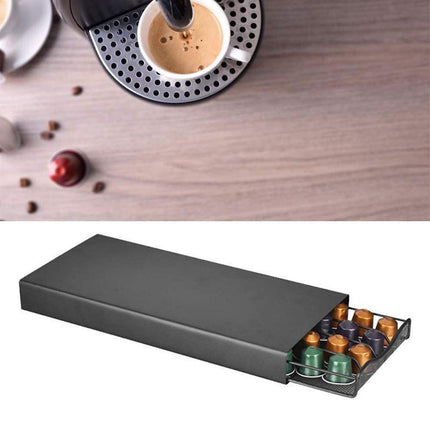 Coffee Pod Holder Drawer for Nespresso - 40 Capsules Storage Rack Stand.