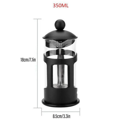 350ml French Press Coffee Maker Hand Press Tea Brewer with Filter.