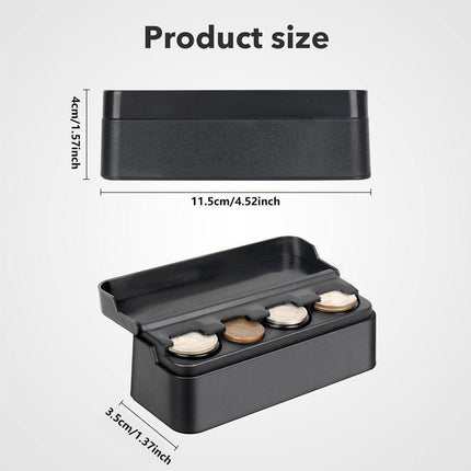 2X Car Coin Holder Portable Mini Change Storage Box Container Organizer Interior.